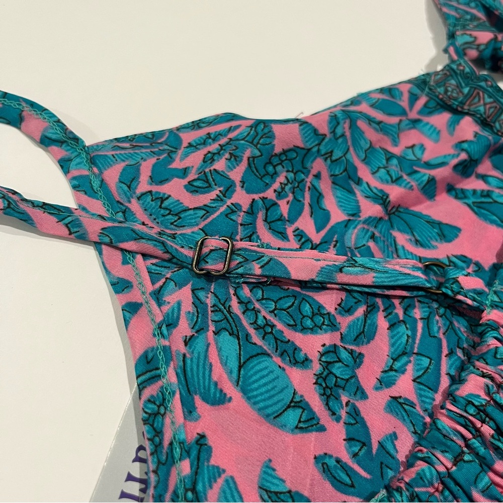 NWT India Boutique Pink and Blue Leaf Print Set - Picture 9 of 12